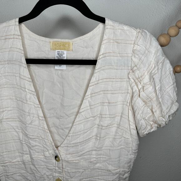 L*Space Cream Striped Sabrina Dress - Picture 3 of 5